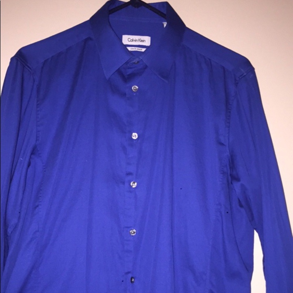 Blue button down